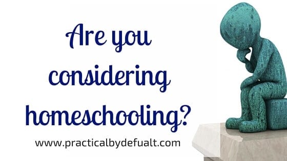 Are you considering homeschooling? Questions you may want to think about first.