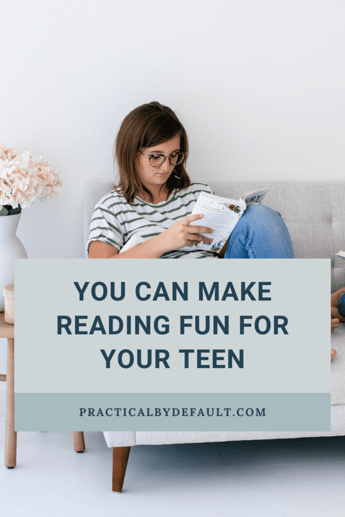 Teenager reading on the sofa, make reading fun for your teen
