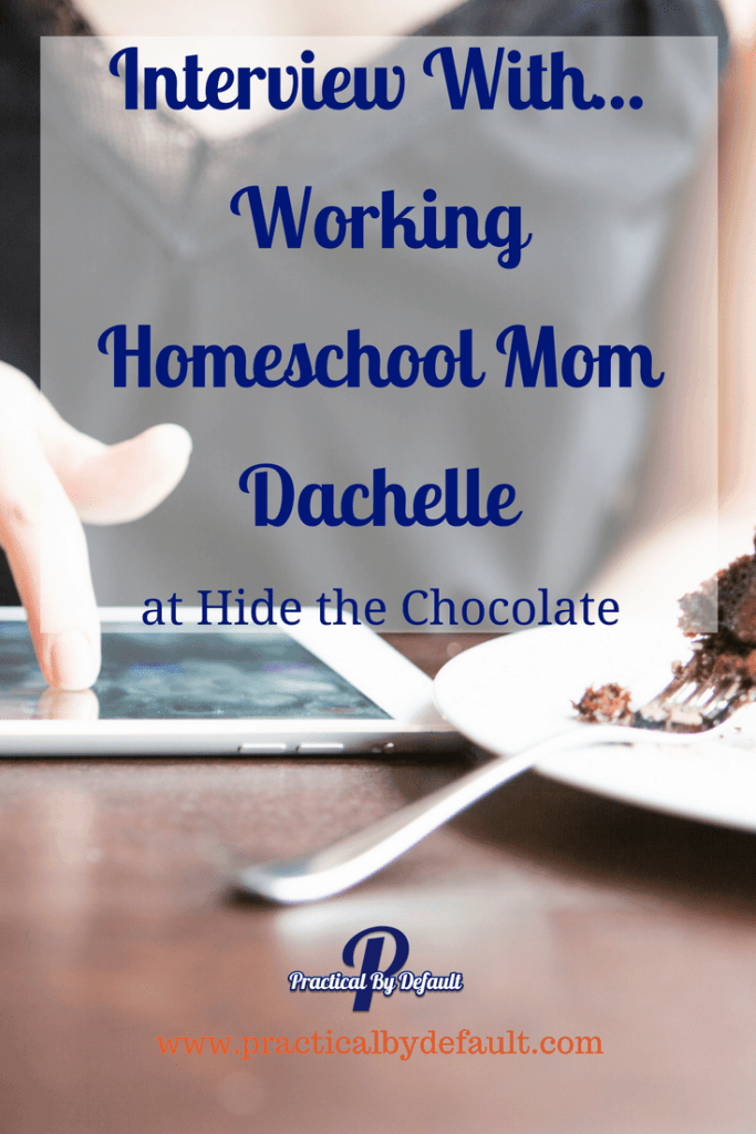 Are you wondering how working mom's homeschool and juggle all the things? Check out how Dachelle at Hide the Chocolate get it done!