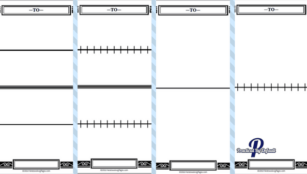 4 different styles of timelines for Notebooking pages