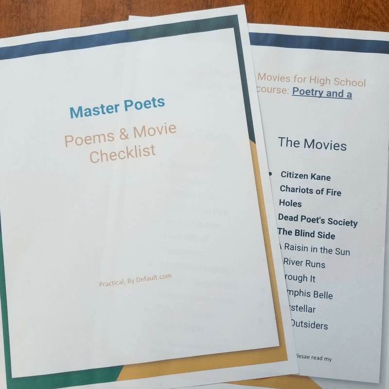 Master Poets Poems & Movie Checklist