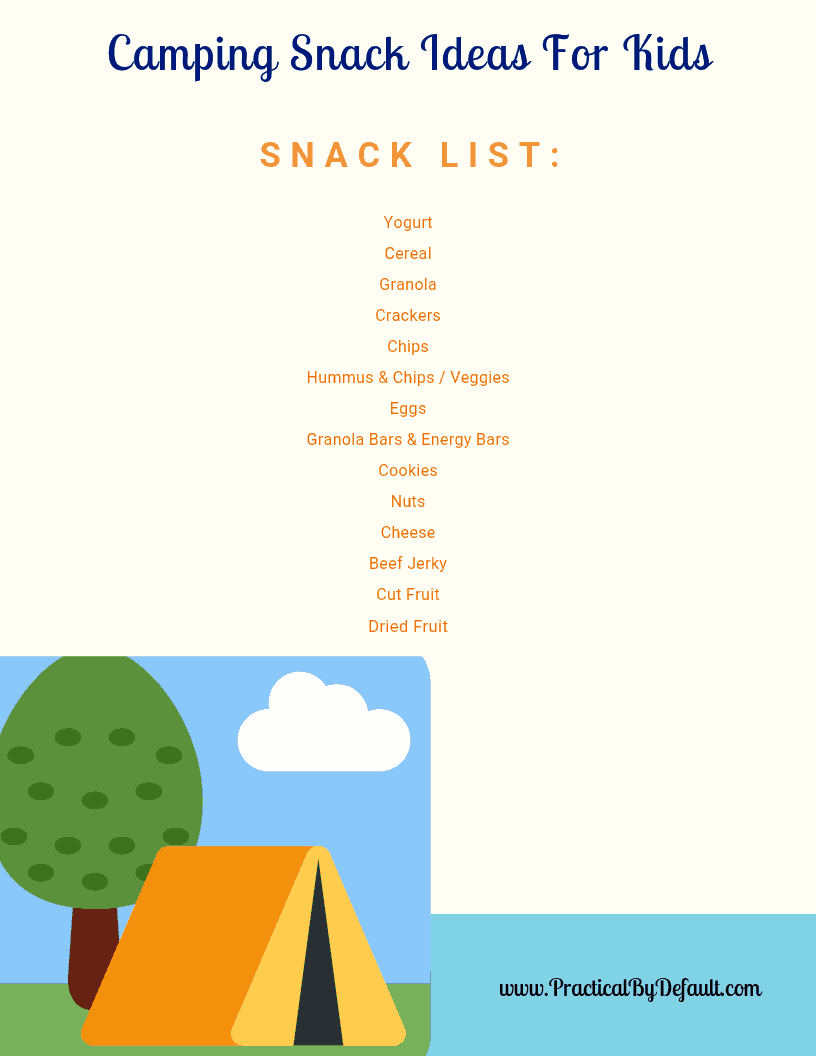 FREE Camping Snack List