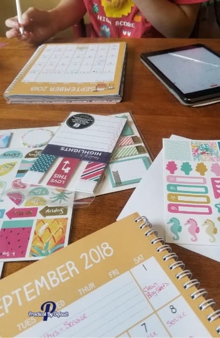 Planning date get organized for the week
