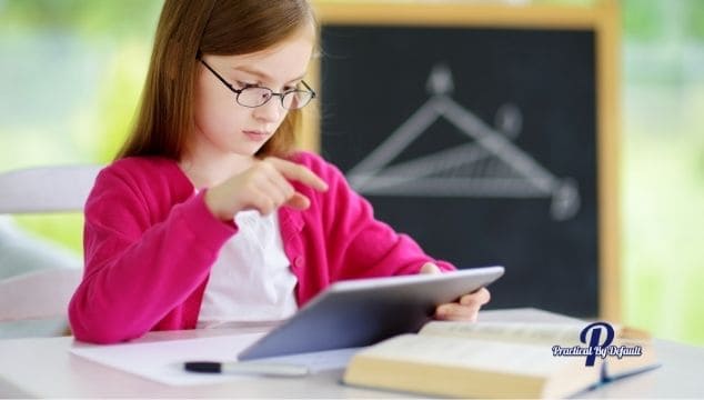 Little girl Thinkster Math Review