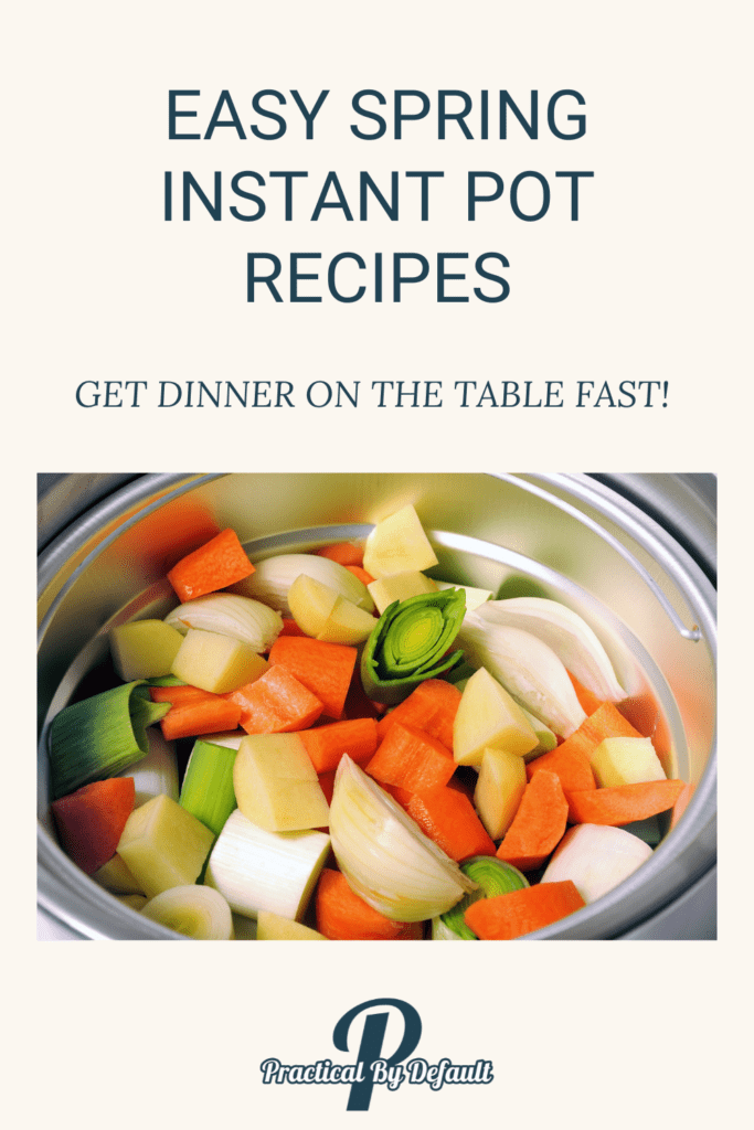 Spring Instant Pot Recipes, spring veggies chopped in the instant pot