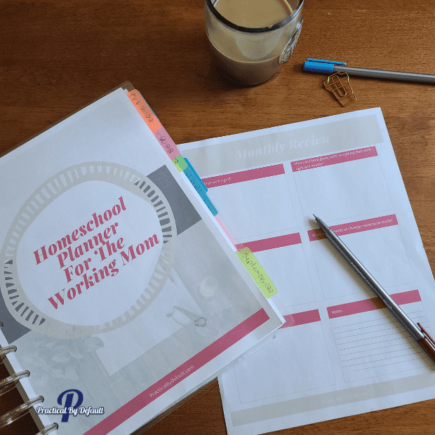 Monthly Review Pages Homeschool Planner