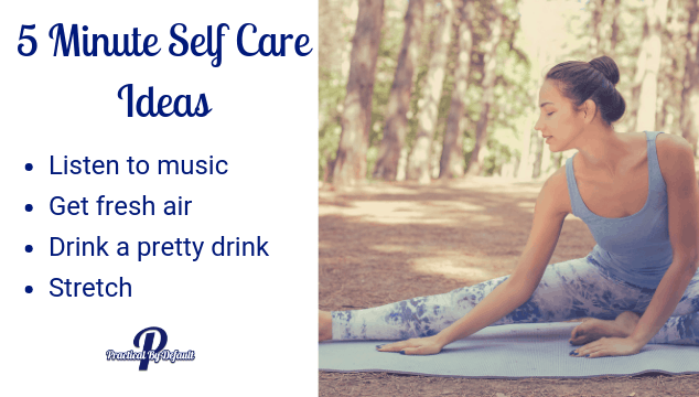 image with a list of self-care tasks you can do in 5 minutes