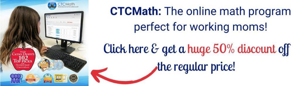 CTC Math homeschool discount