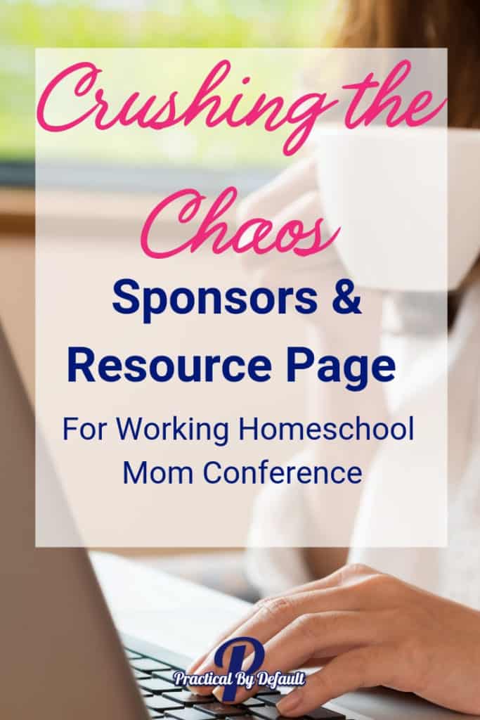 Sponsors and resource page for working moms that homeschool