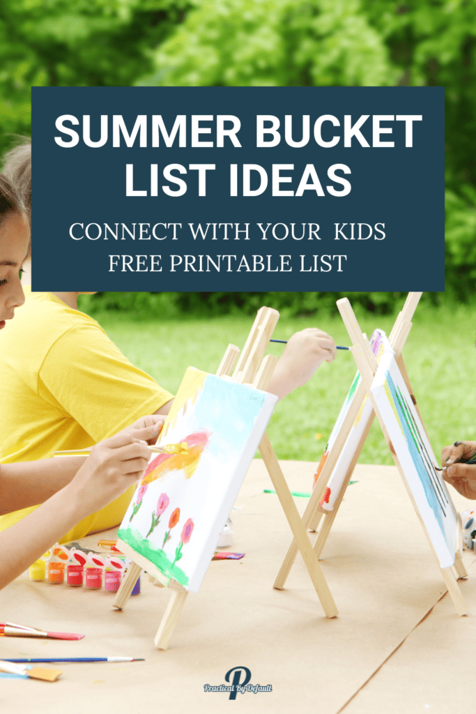 Kids painting for a summer bucket list idea