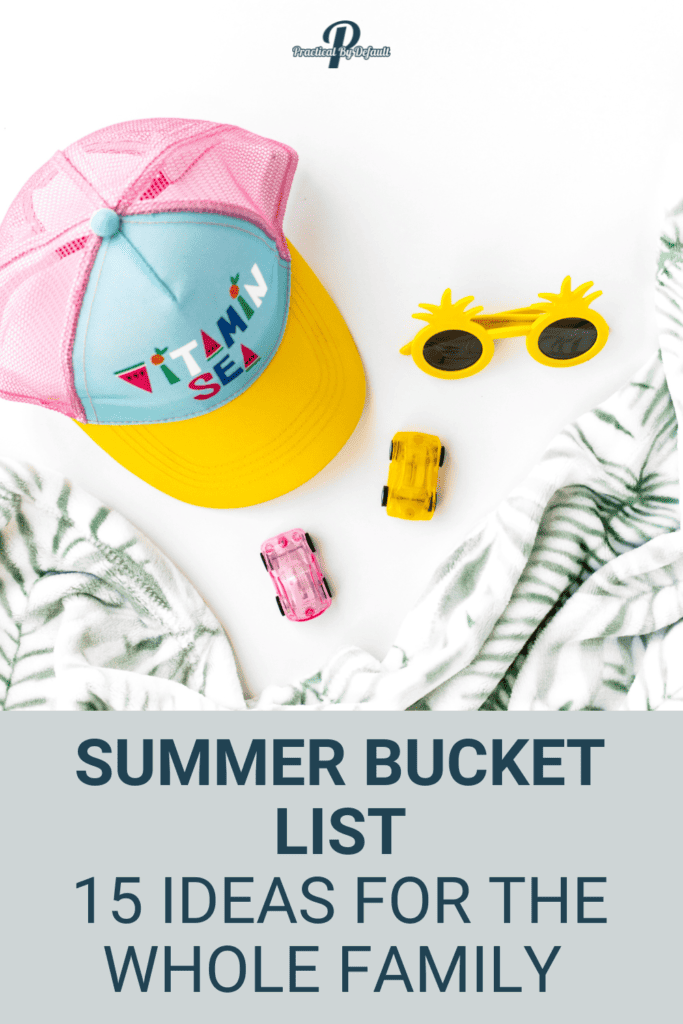Summer bucket list hat and sunglasses