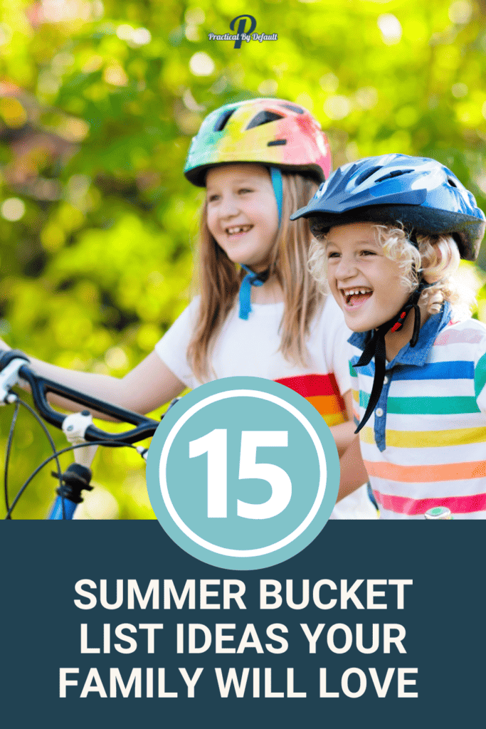 kids on a bike for summer bucket list ideas