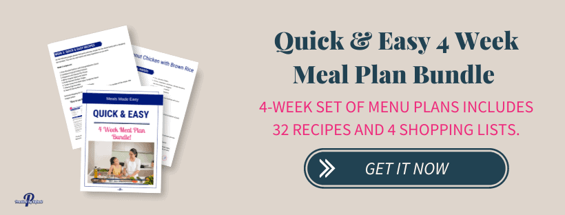 Ad for quick and easy meal planning bundle