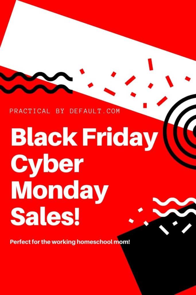 Red image with text  Black Friday Sales Cyber Monday Deals