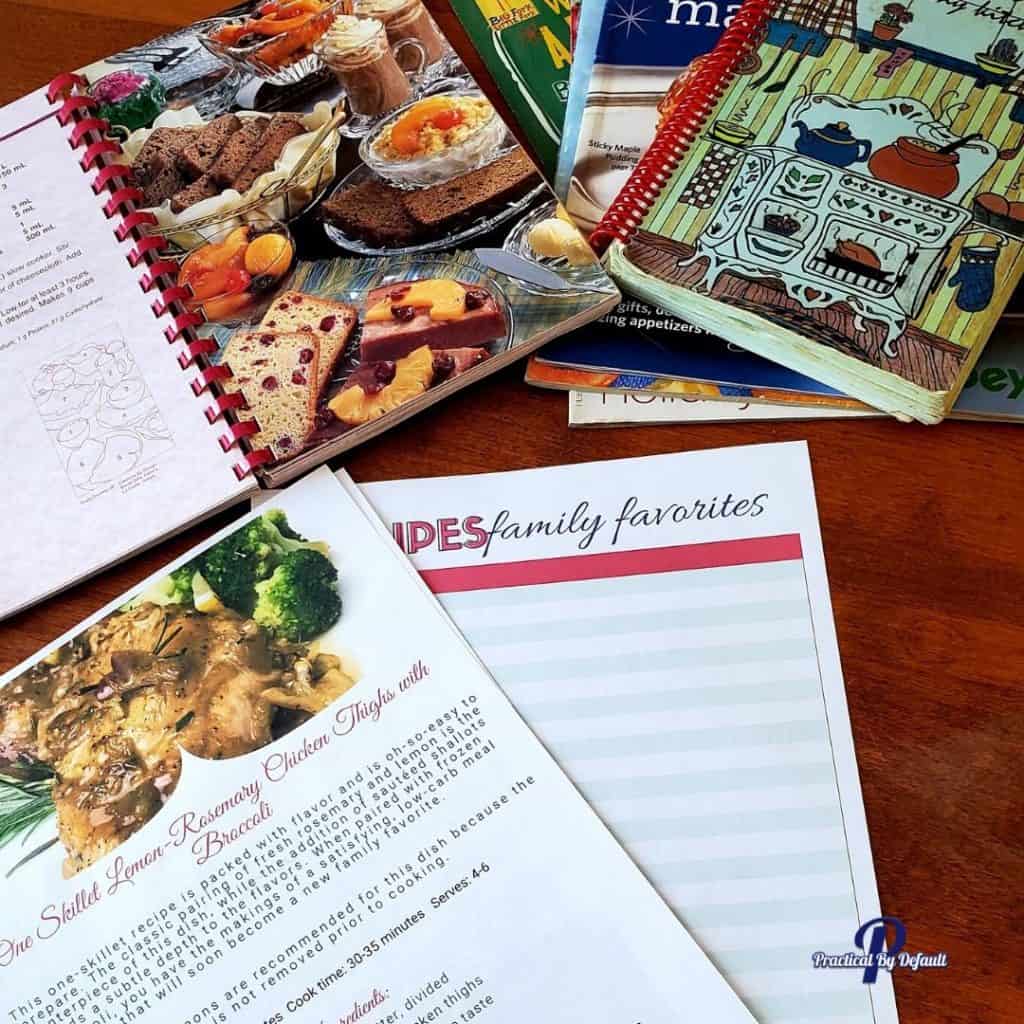 using recipe books for meal planning