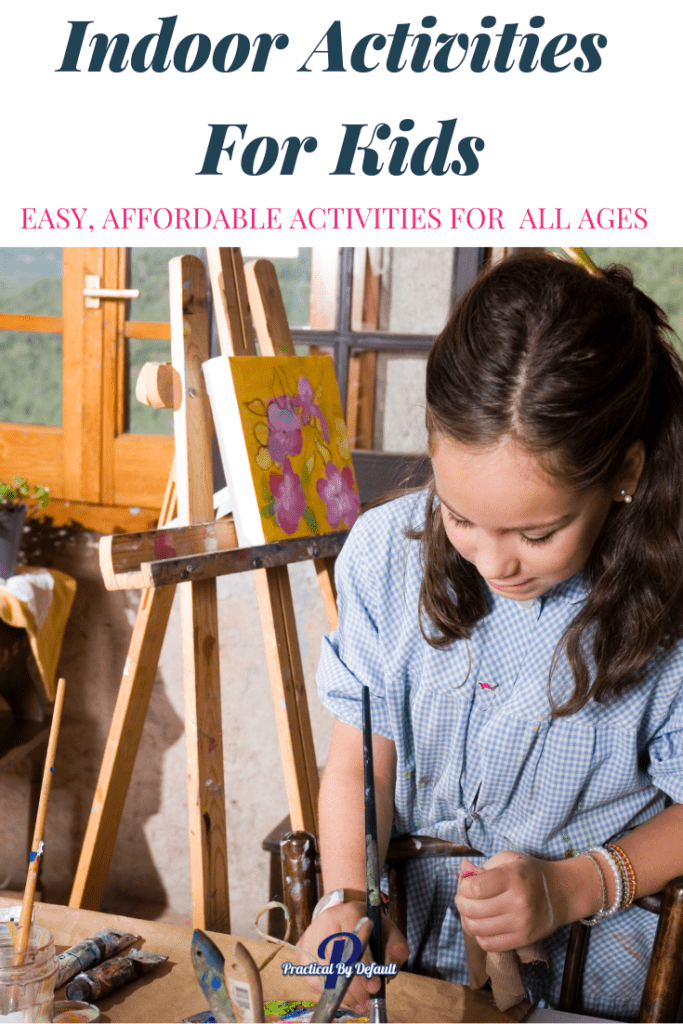 Indoor activities for kids of all ages, girl playing with art supplies