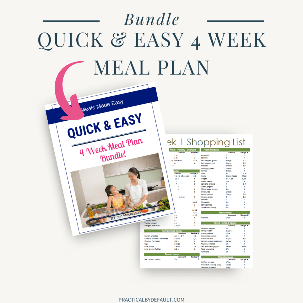 Quick and Easy Meal Plan ad