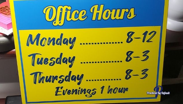 Office hours for the work at home mom