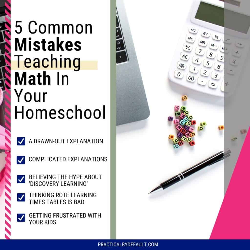 List of 5 mistakes to avoid in teaching math