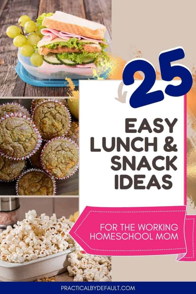 list of snack and lunch ideas for kids
