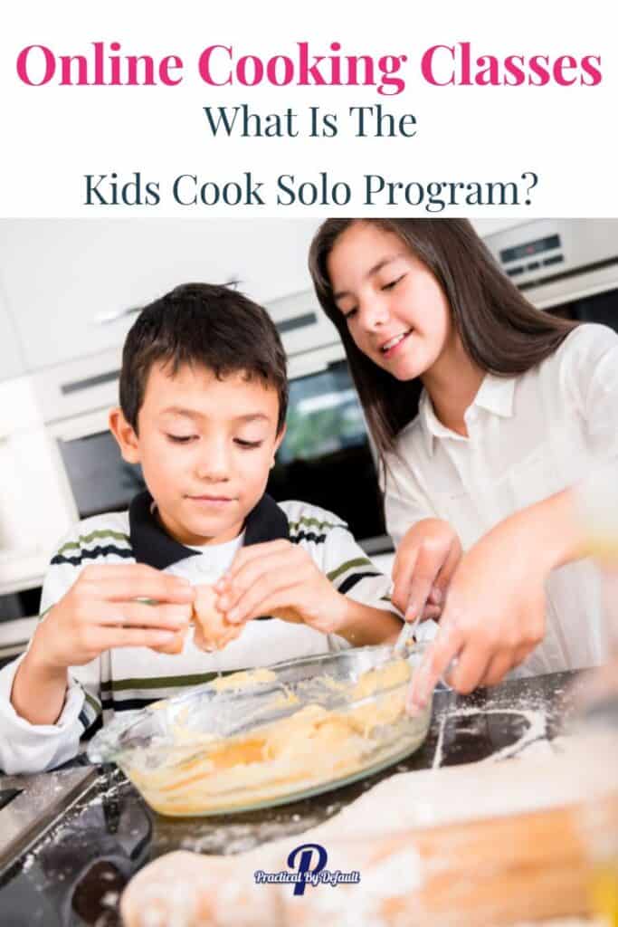 Two children learning with online cooking classes 
