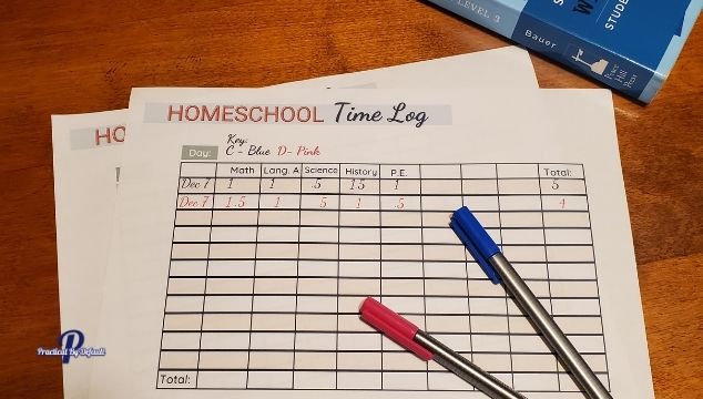 Homeschool Time Log Multiple Children