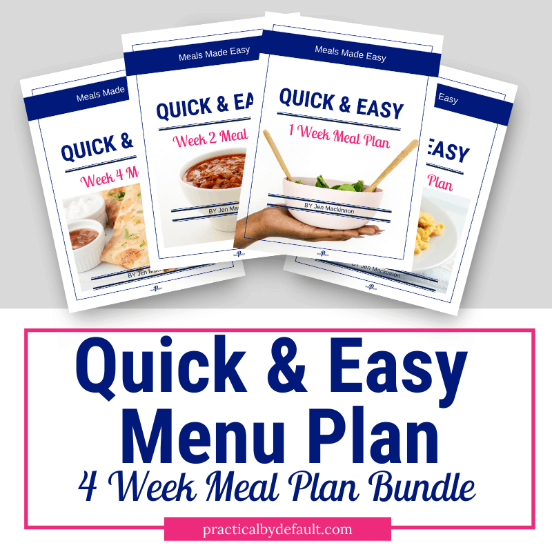 Meal planning bundle for 4 weeks