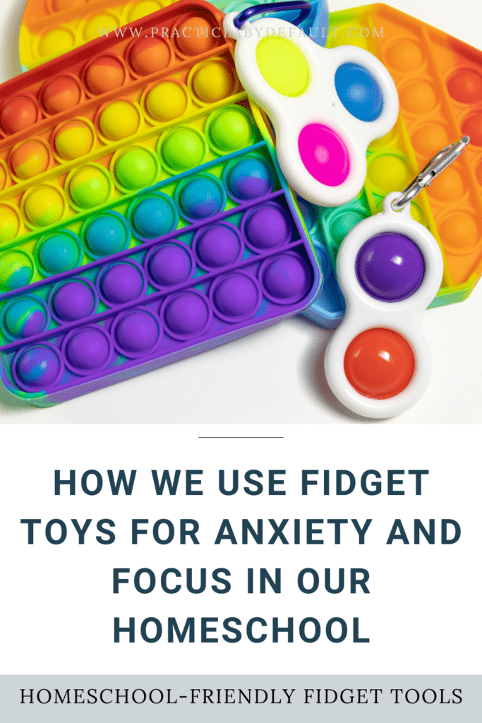 Homeschool friendly fidget toys pop-its, spinners
