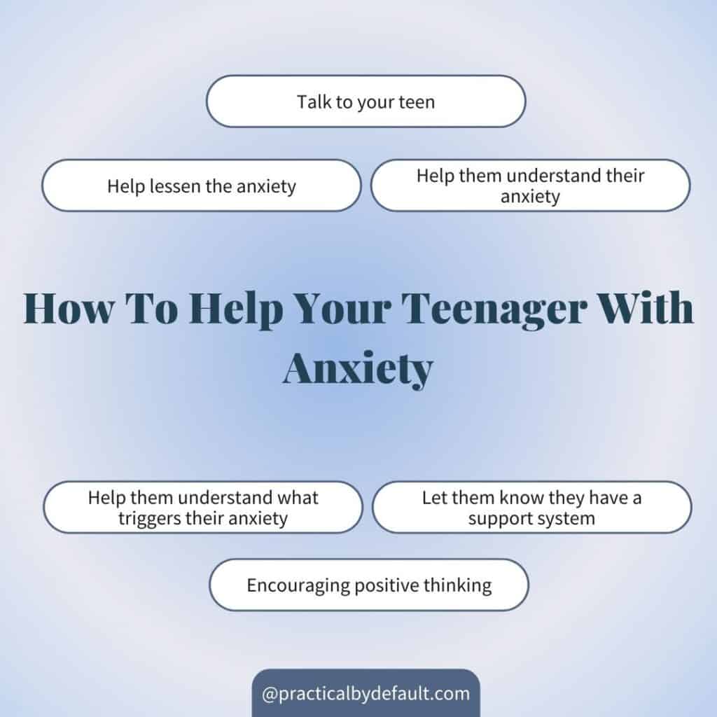 infographic on how to help teens with anxiety 