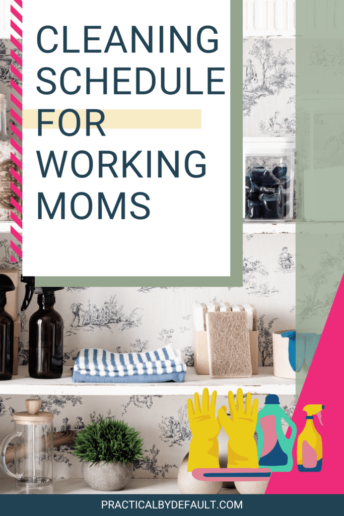 Cleaning schedule for working moms, shelf cleaned
