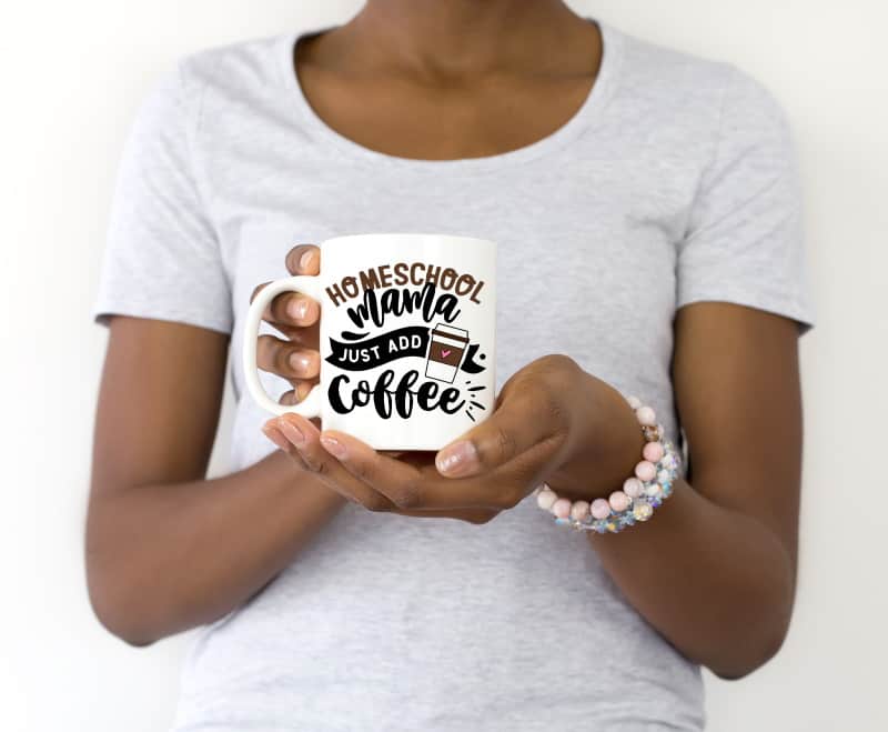 woman holding a coffee mug