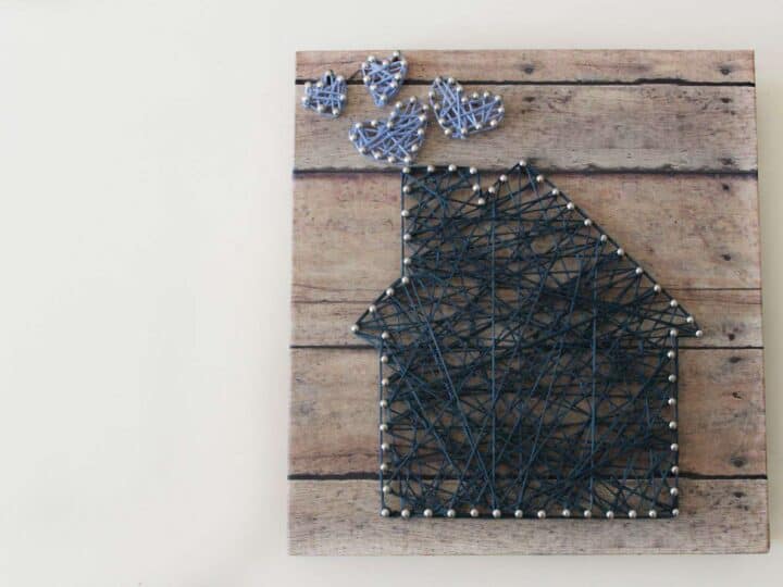 string art house shape