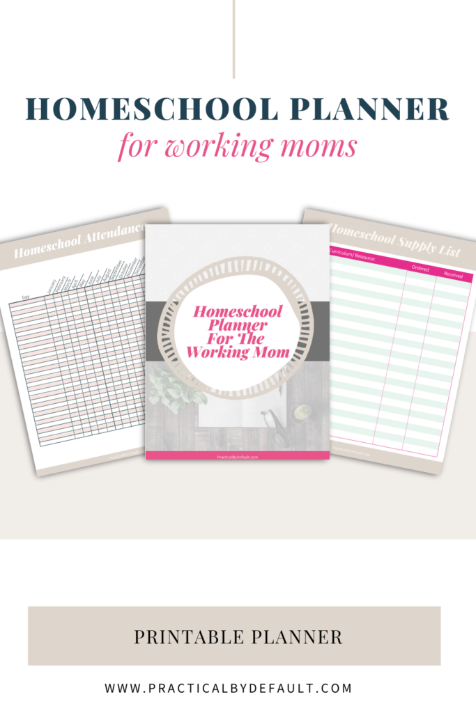 Homeschool planner for working moms