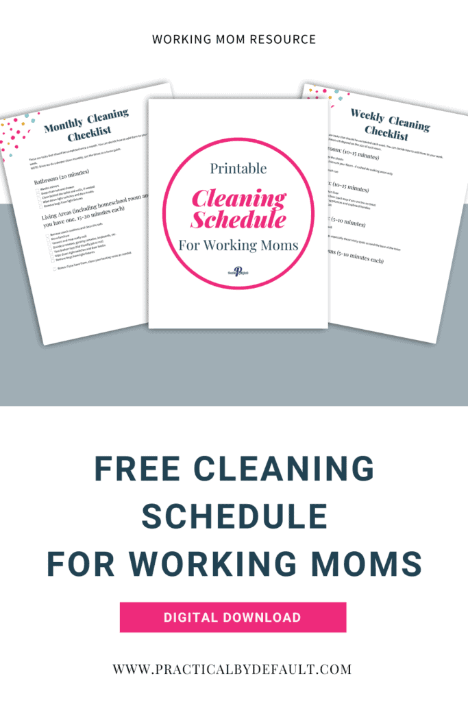 showing 3 of the free cleaning schedule for working moms pages