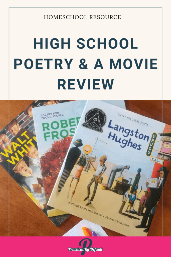 High School Poetry  And  A Movie Review Books on a table