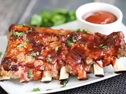 ribs on a plate