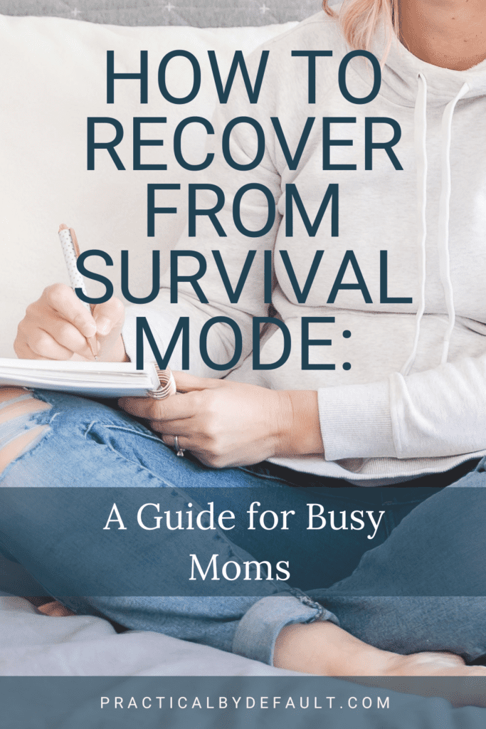 woman sitting on a bed writing in a notebook, How to Recover from Survival Mode: