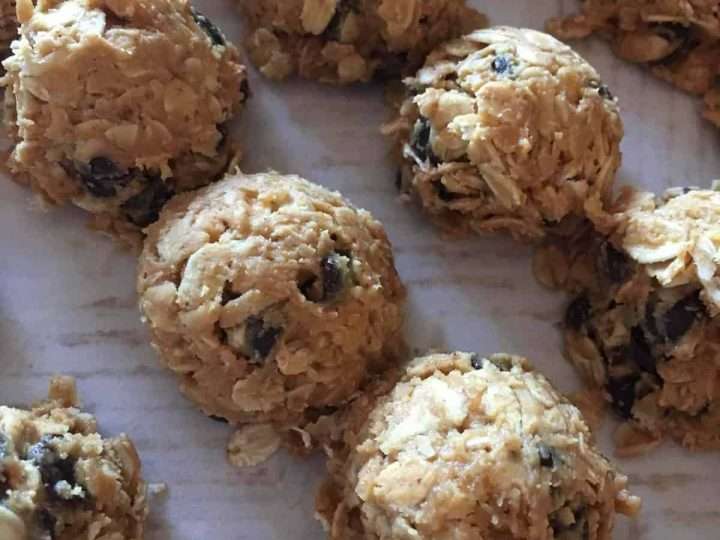 energy bits on a cookie sheet