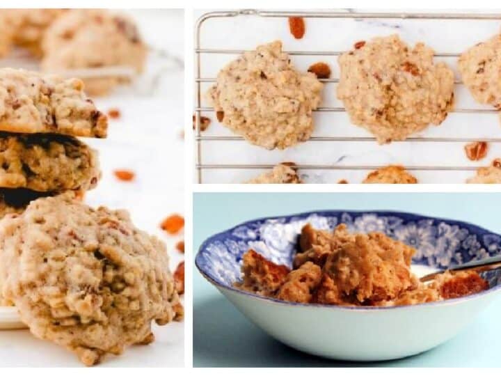 cookies on a drying wrack, plate and mix in a bowl