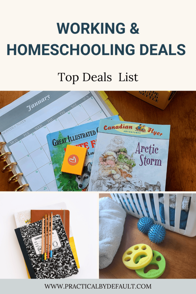 books, laundry and homeschool curriculum for working and homeschooling deals page